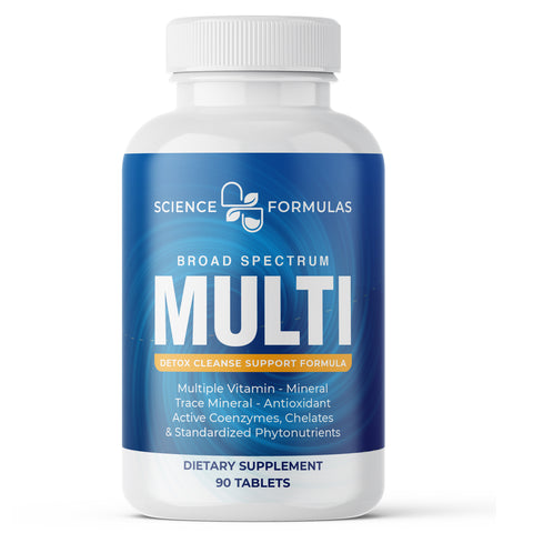 Science Formulas MULTI- Broad Spectrum Multivitamin - Mineral, Best For Daily Nutrition Plus Detox and Cleanse Support, 90 Tablets Supplement Pills