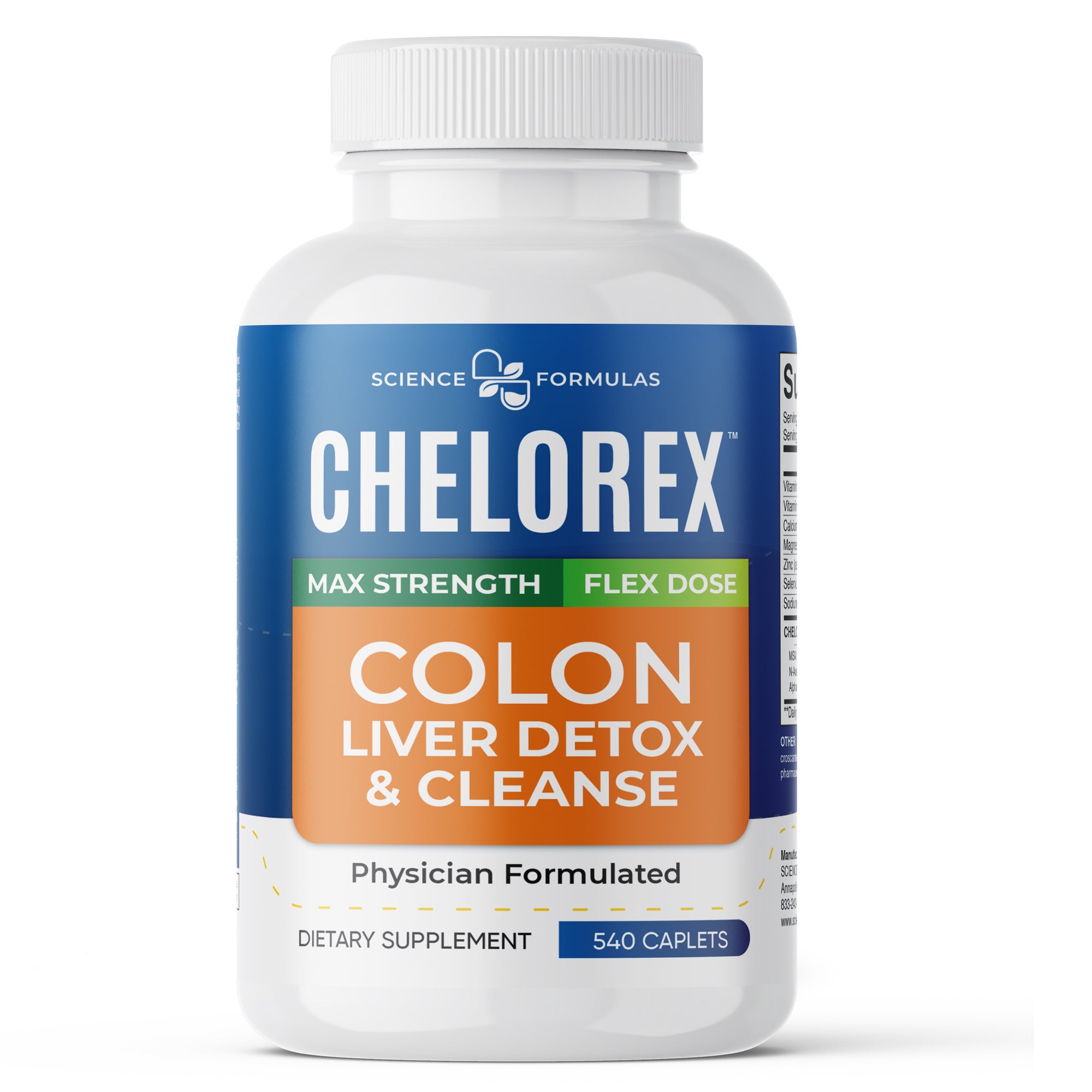 CHELOREX Total Body Detox & Cleanse - 540 Caplet Mega Bottle